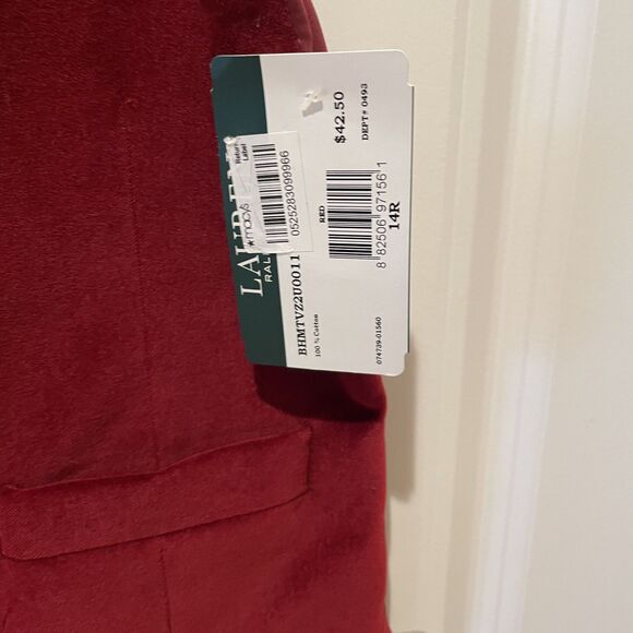 Ralph Lauren Boys Dark Red Velvet Button Vest Size 14R NWT Holiday kids - Picture 6 of 10